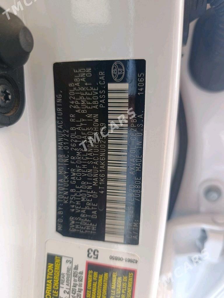 Toyota Camry 2022 - 390 000 TMT - "Алтын Асыр" Гундогар базары ( Толкучка) - img 10