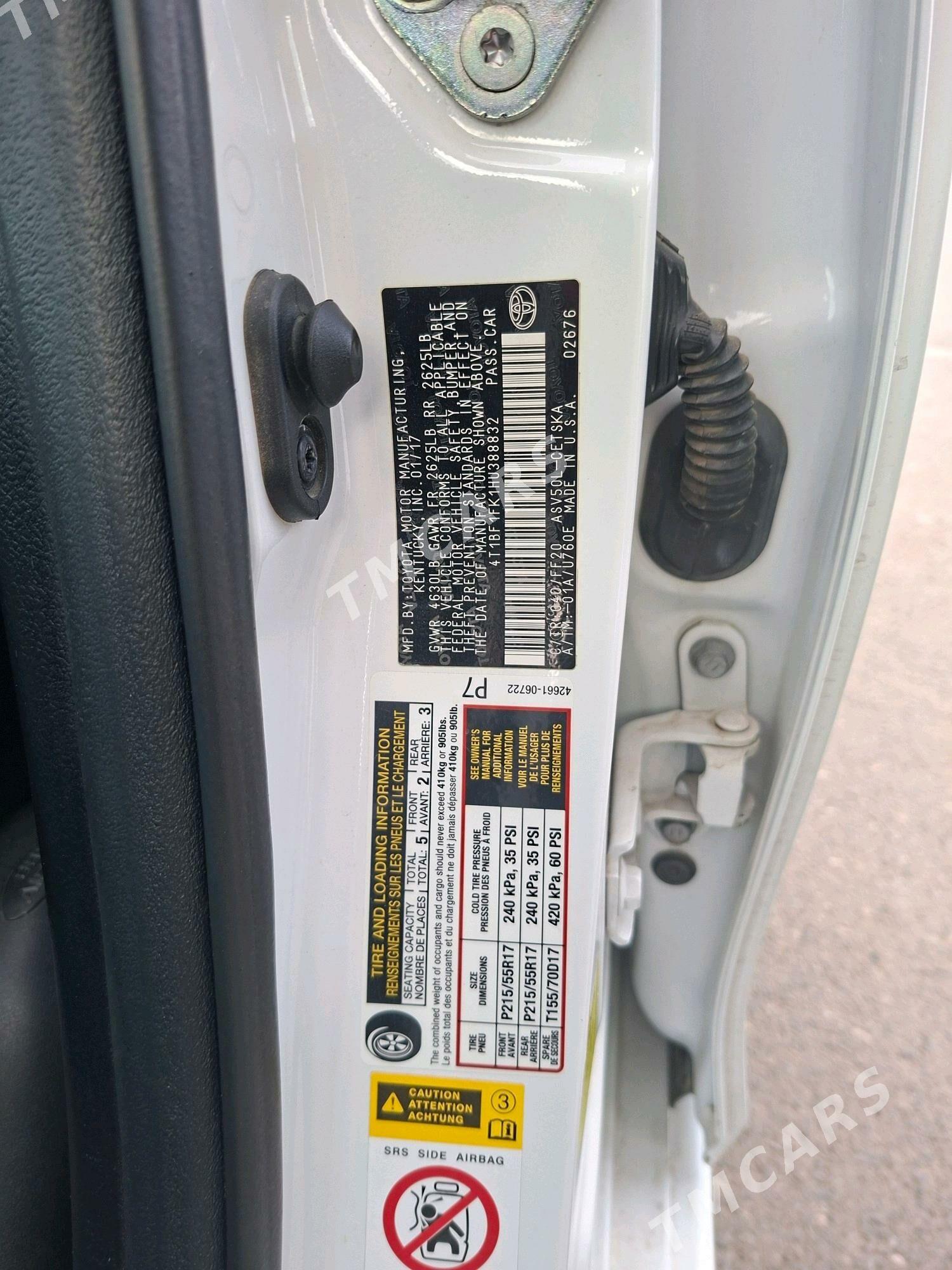 Toyota Camry 2017 - 270 000 TMT - Aşgabat - img 6