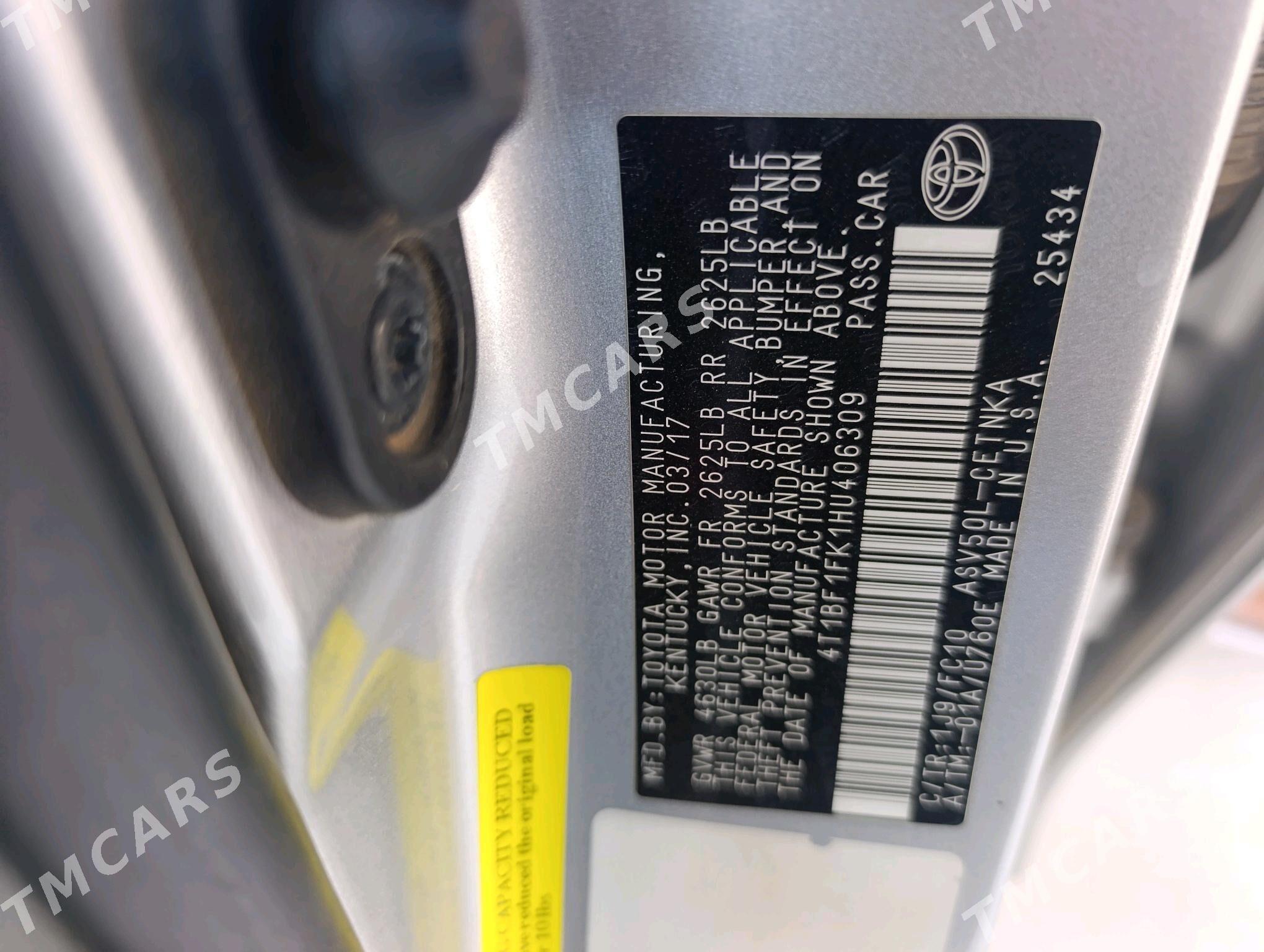 Toyota Camry 2017 - 250 000 TMT - Tejen - img 4