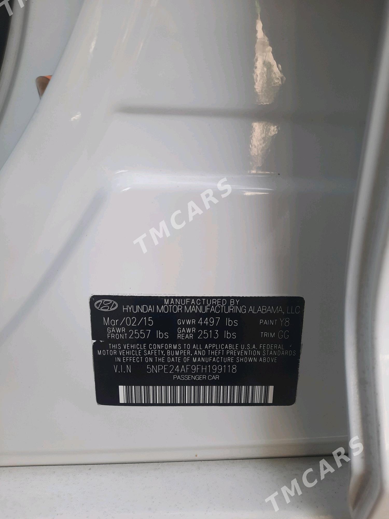 Hyundai Sonata 2015 - 166 000 TMT - Ашхабад - img 7