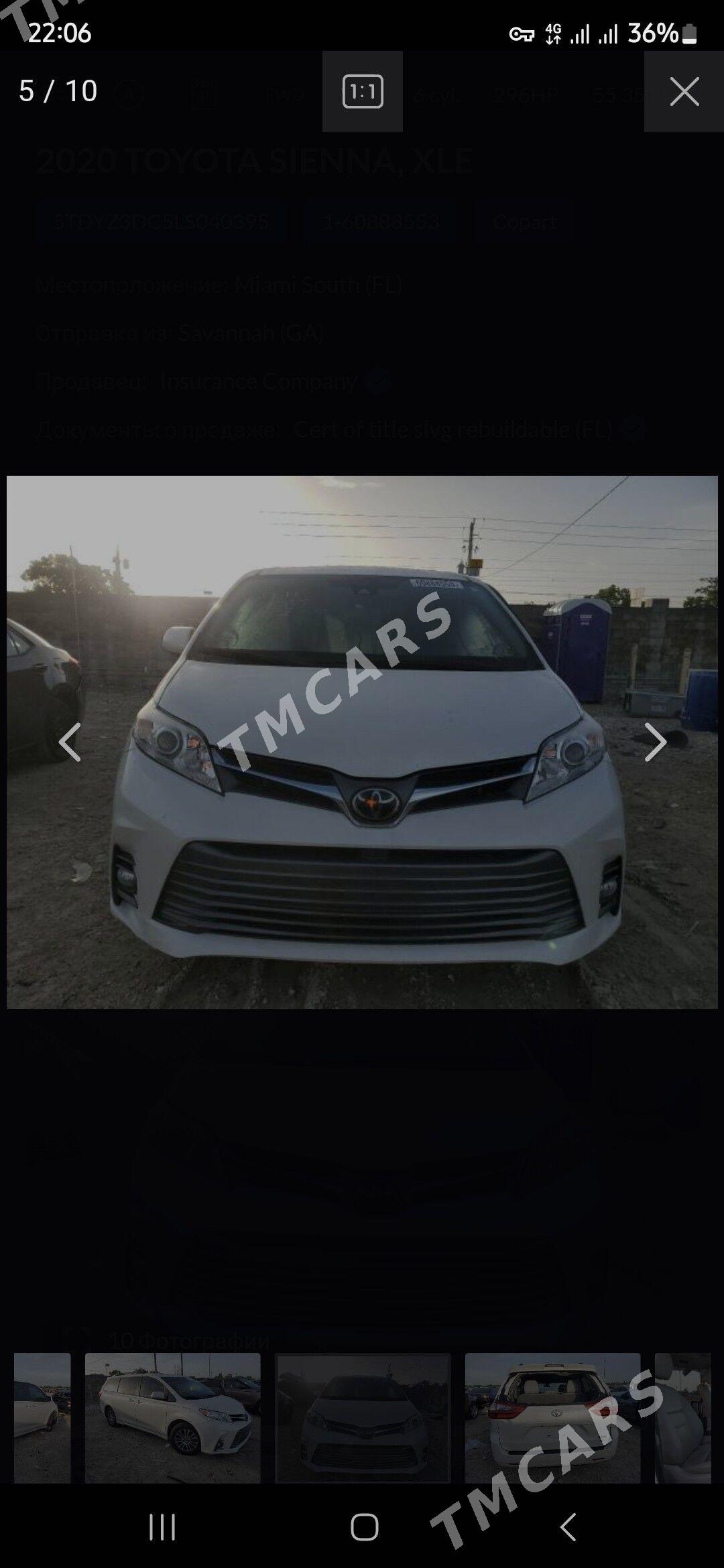 Toyota Sienna 2019 - 540 000 TMT - Ашхабад - img 5