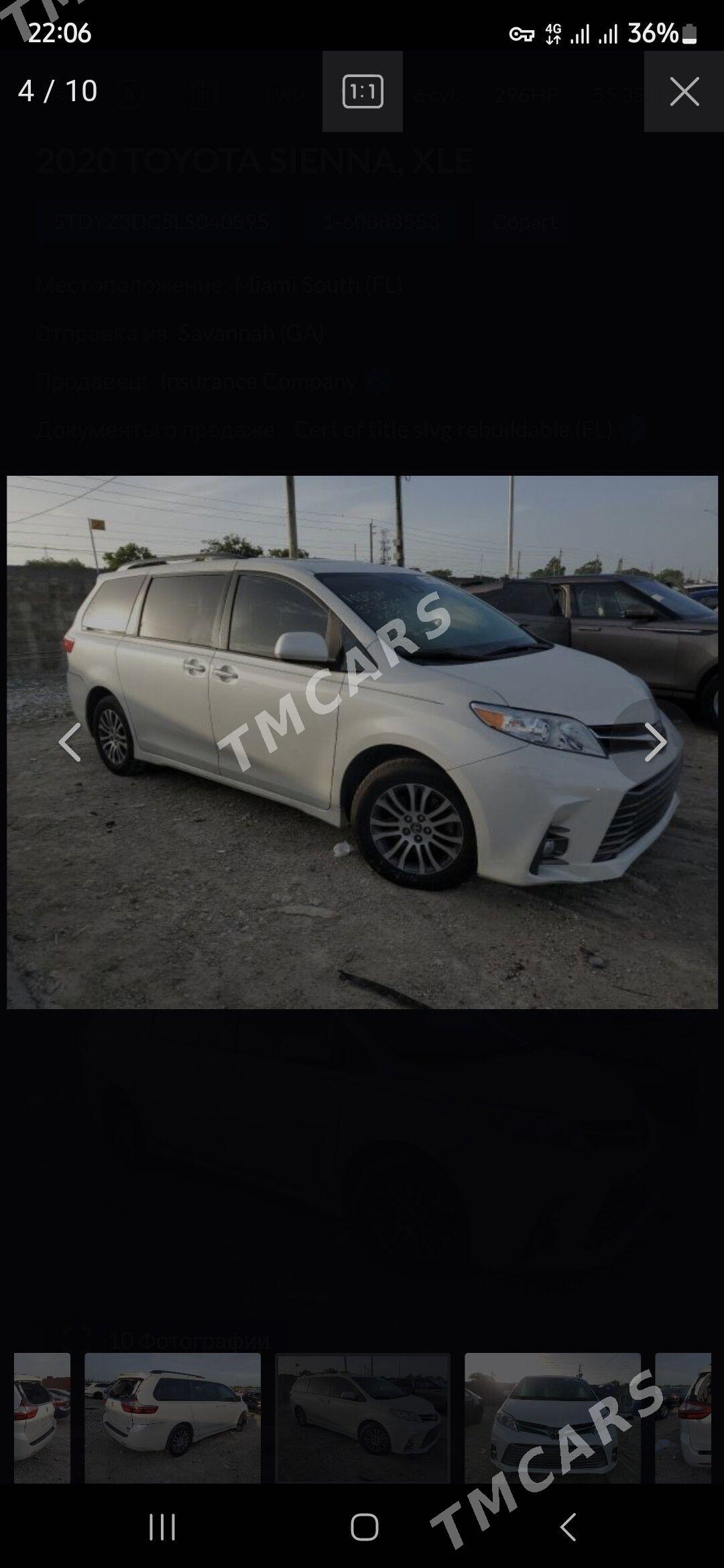 Toyota Sienna 2019 - 540 000 TMT - Ашхабад - img 4