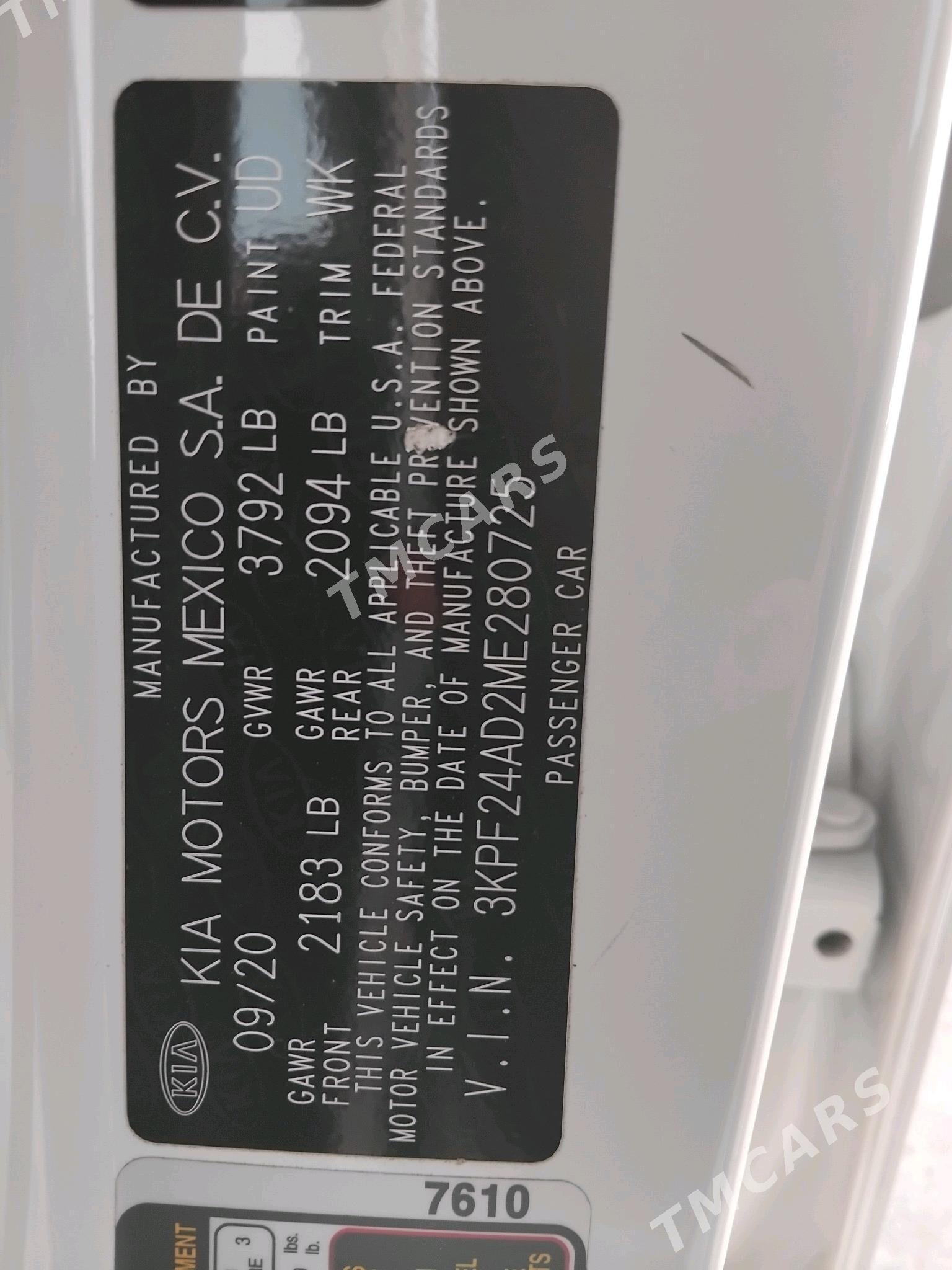 Kia Forte 2020 - 205 000 TMT - Мары - img 2