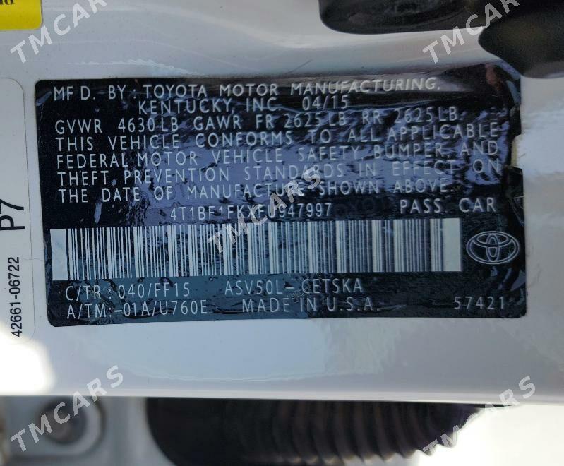 Toyota Camry 2015 - 247 000 TMT - Ашхабад - img 6