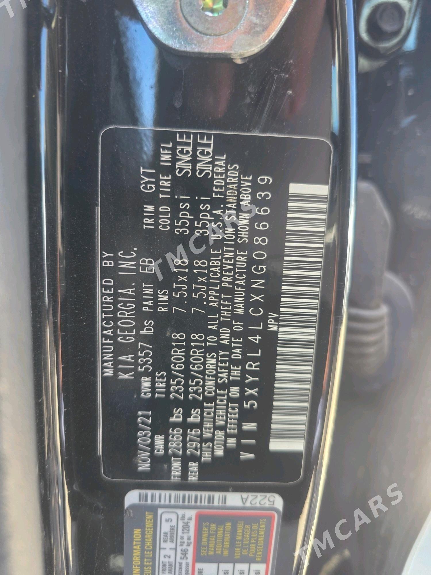 Kia Sorento 2021 - 265 000 TMT - Мары - img 7