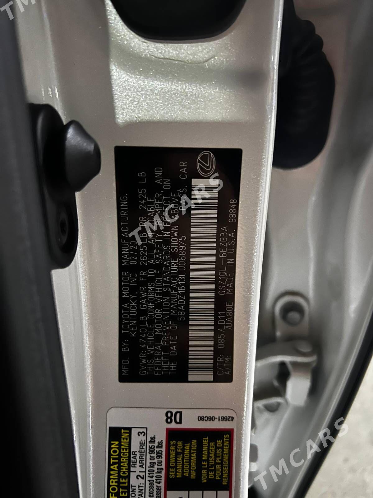 Lexus ES 350 2020 - 560 000 TMT - Ашхабад - img 2