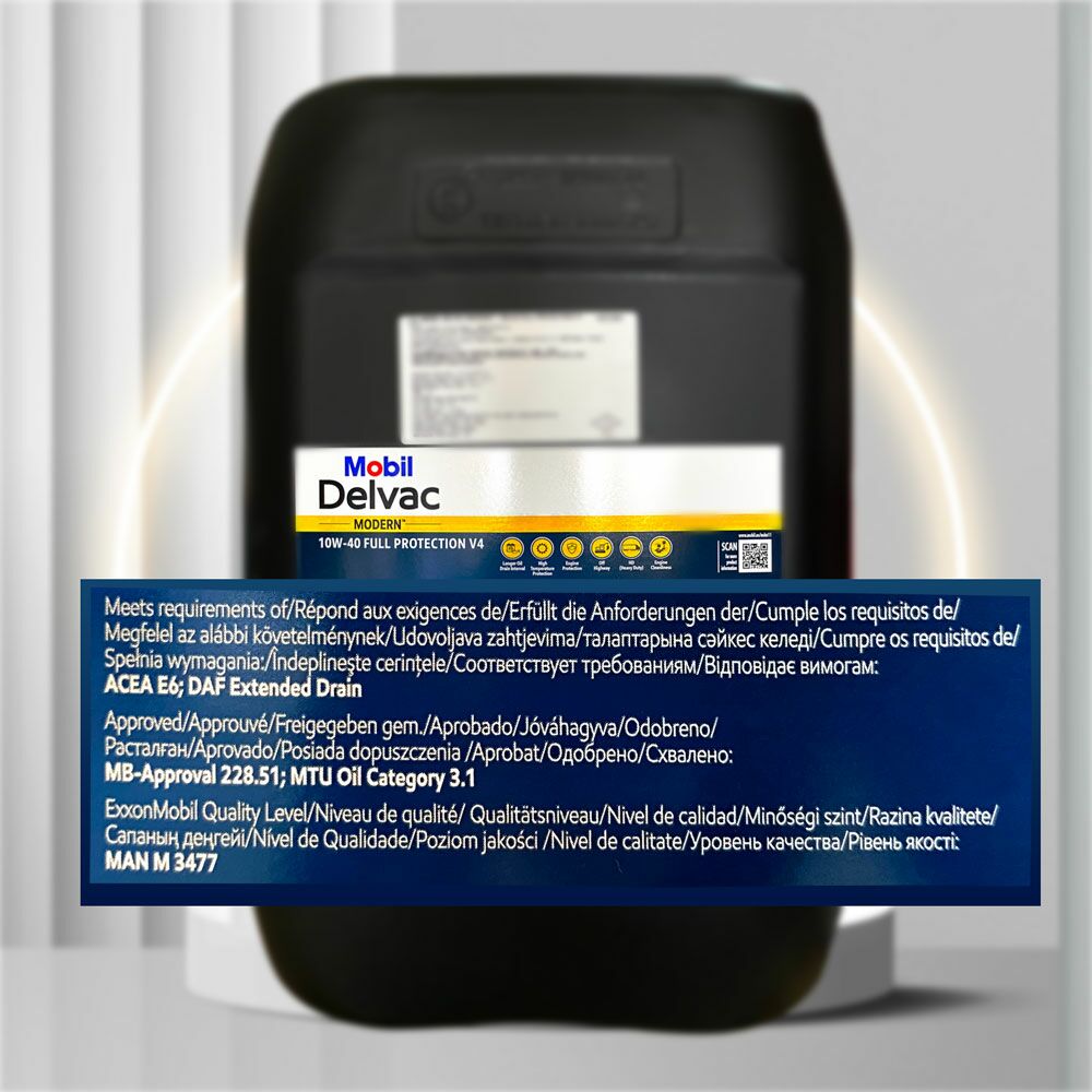 Mobil Delvac 10W40 FP - 20L 1 TMT - Ашхабад - img 2