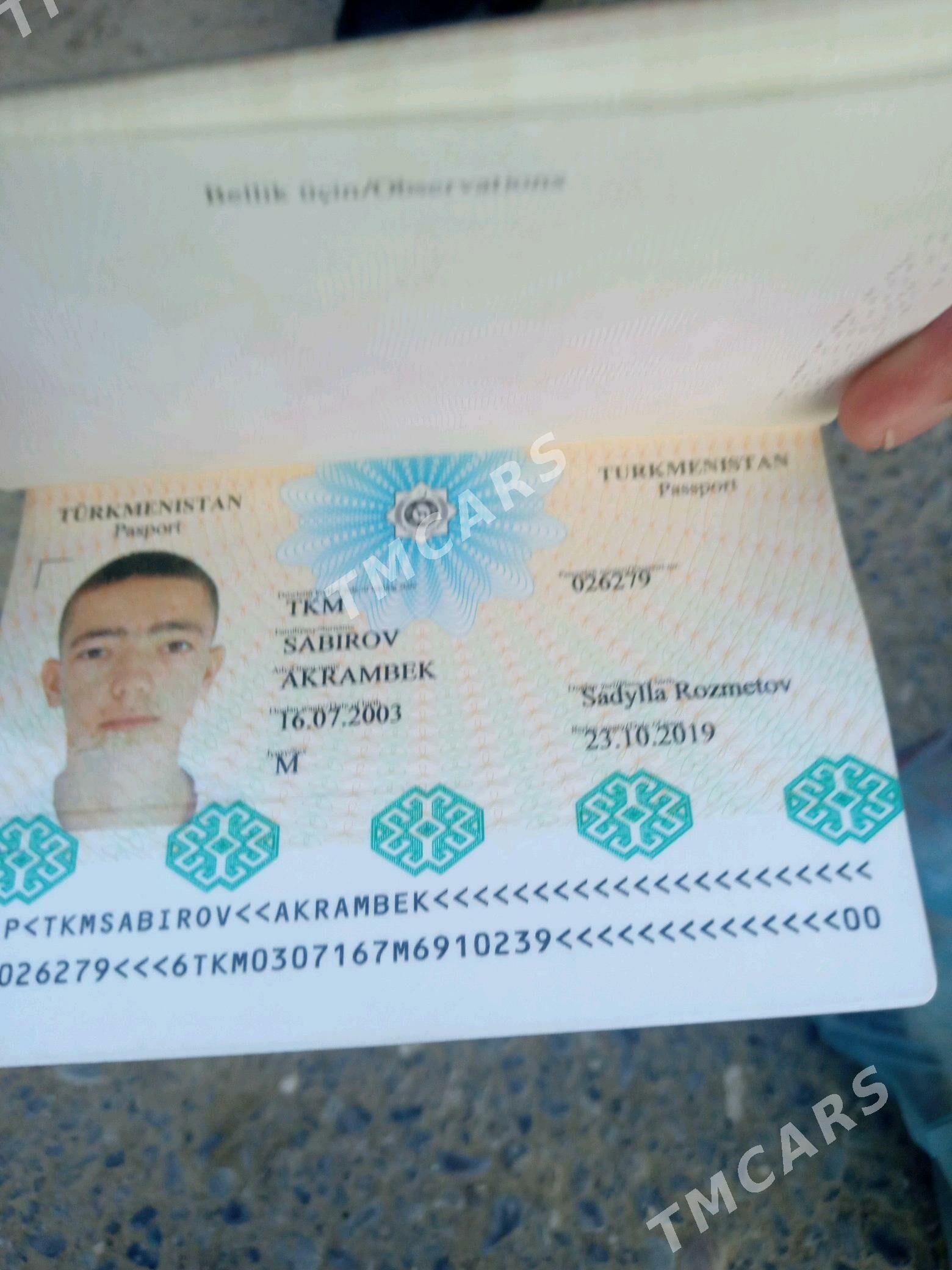 pasport - G.Kuliýew köç. (Obýezdnoý) - img 1