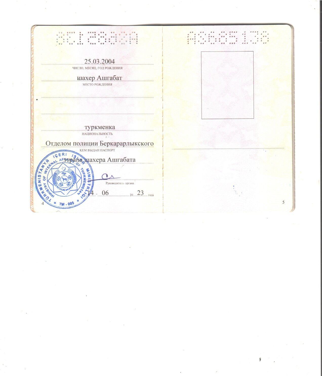 pasport dokument yitdi - Aşgabat - img 3