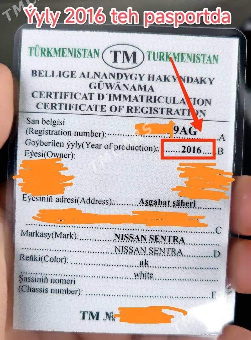 Nissan Sentra 2016 - 138 000 TMT - Aşgabat - img 9