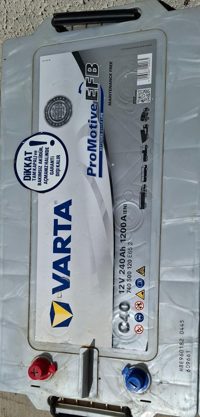 аккумялятр Varta12V 240Ah 1 500 TMT - Ашхабад - img 1