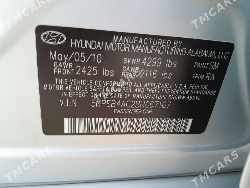 Hyundai Sonata 2010 - 145 000 TMT - 10 mkr - img 5
