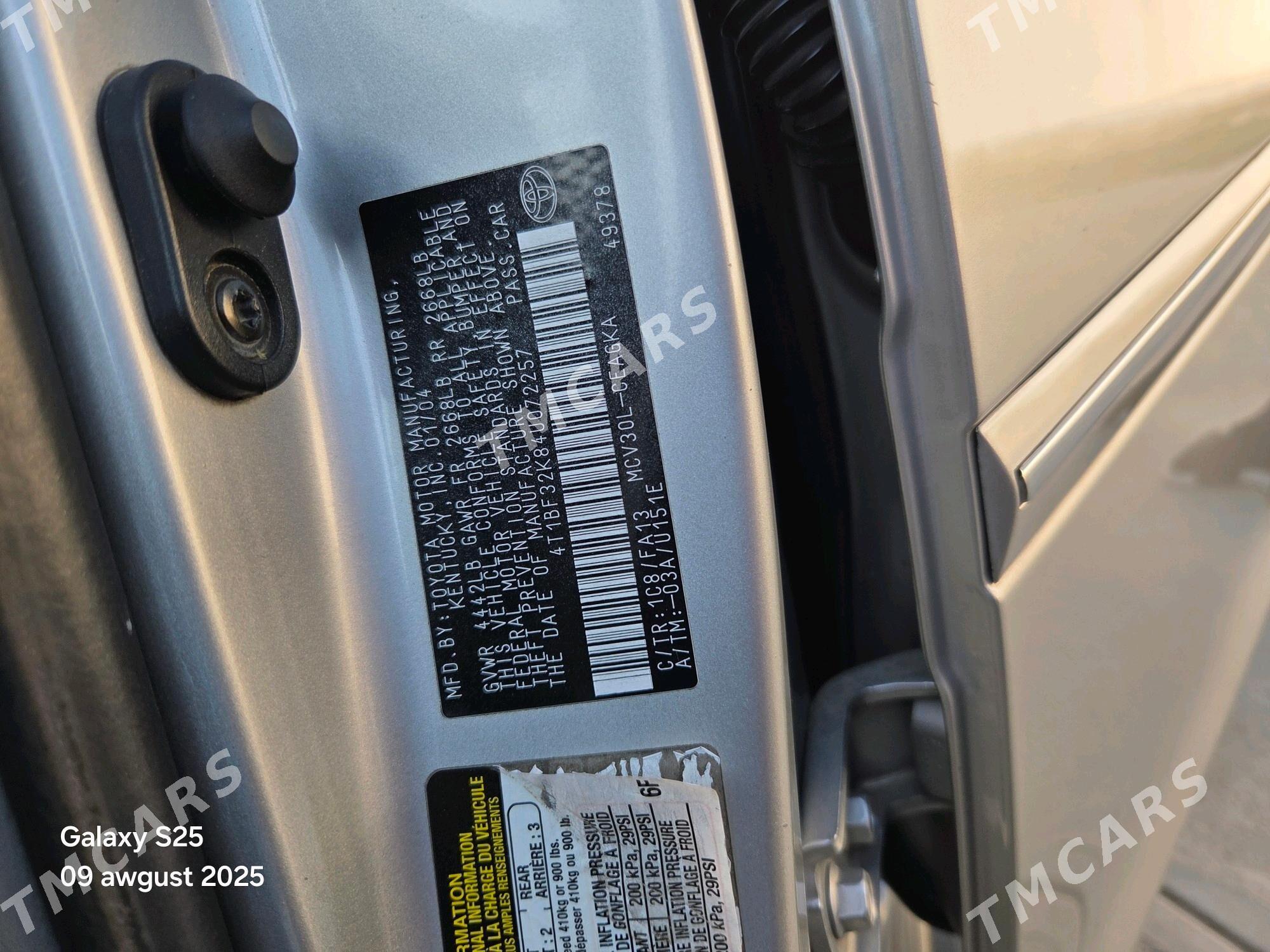 Toyota Camry 2004 - 220 000 TMT - Гёкдепе - img 3