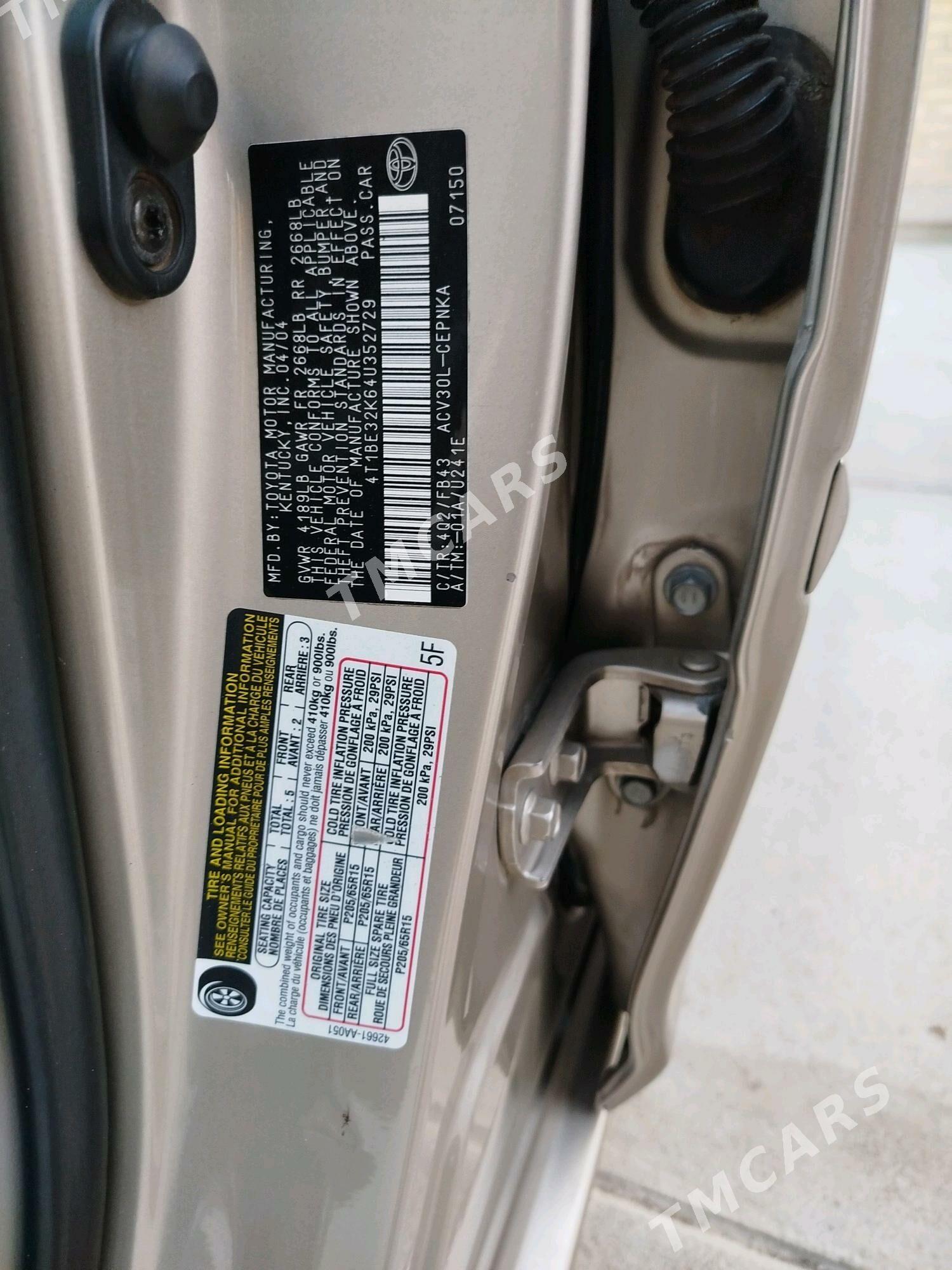 Toyota Camry 2004 - 170 000 TMT - Köneürgenç - img 2