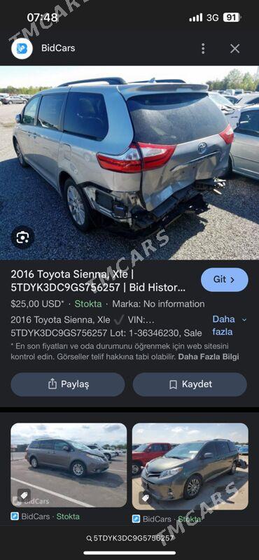 Toyota Sienna 2016 - 460 000 TMT - Ашхабад - img 2