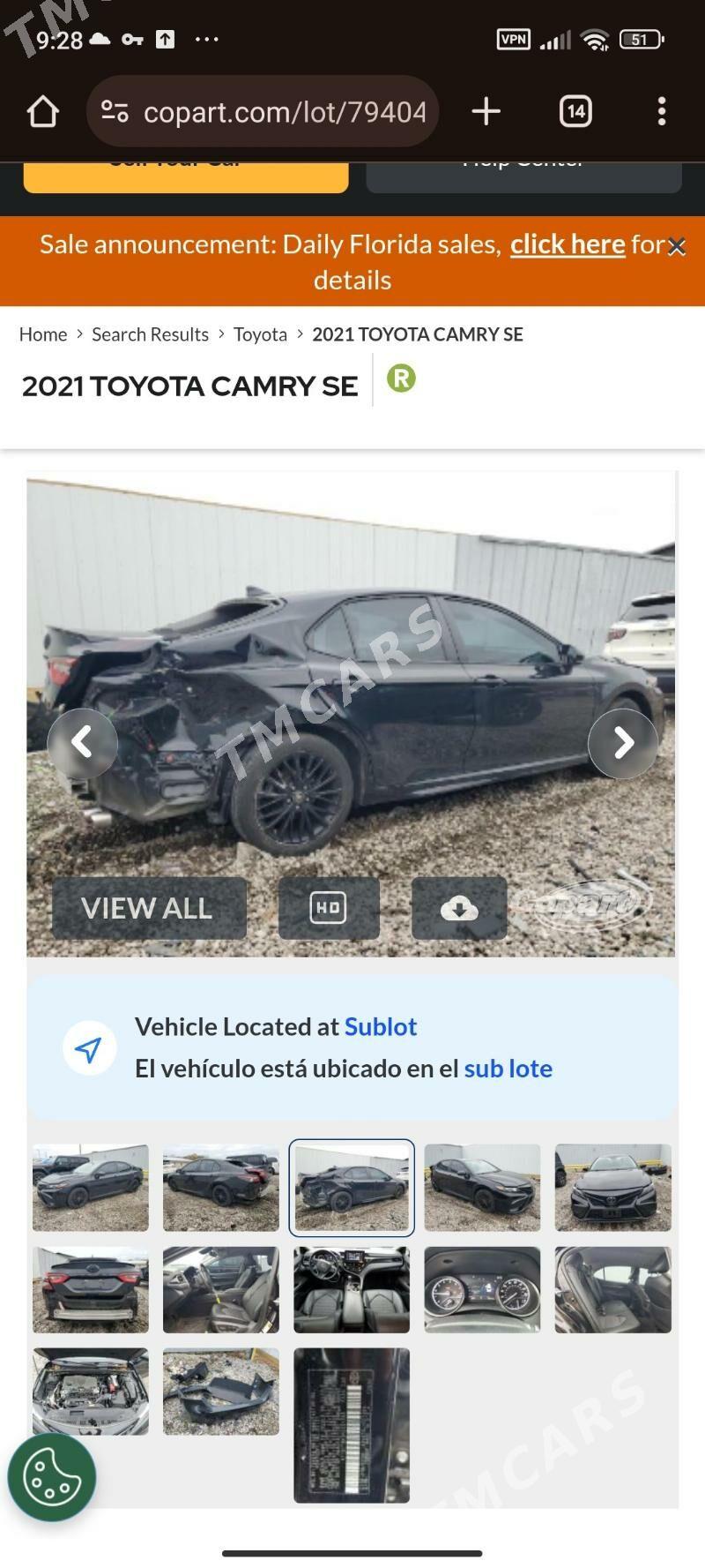 Toyota Camry 2021 - 360 000 TMT - Aşgabat - img 7