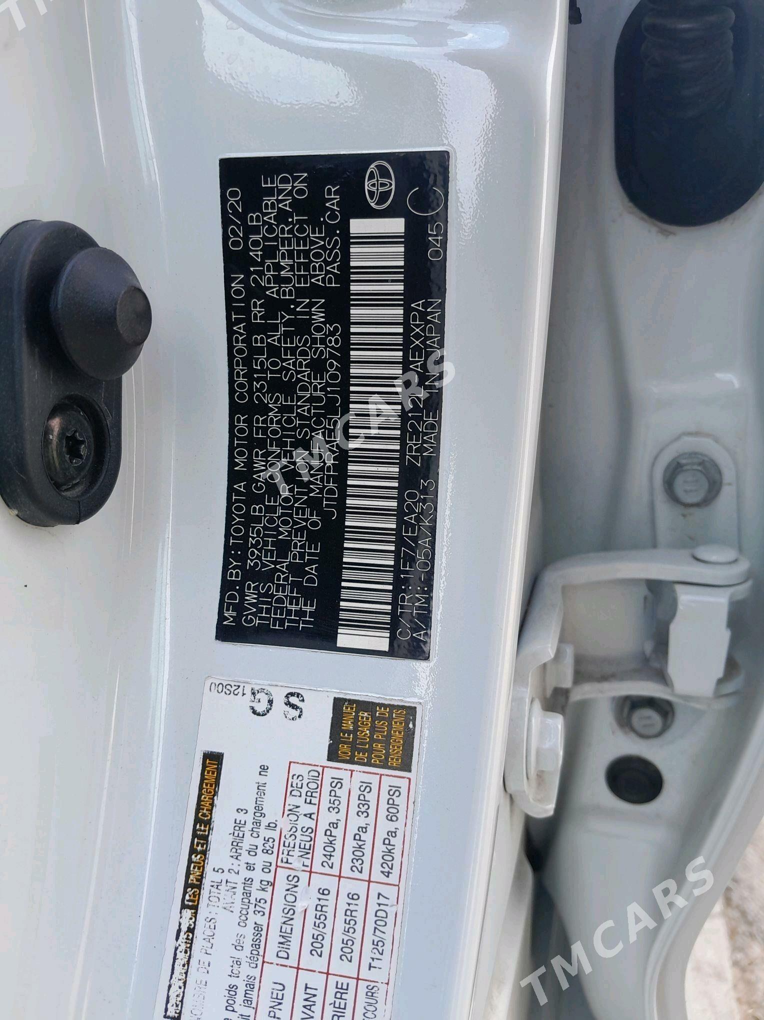 Toyota Corolla 2020 - 230 000 TMT - Ашхабад - img 4