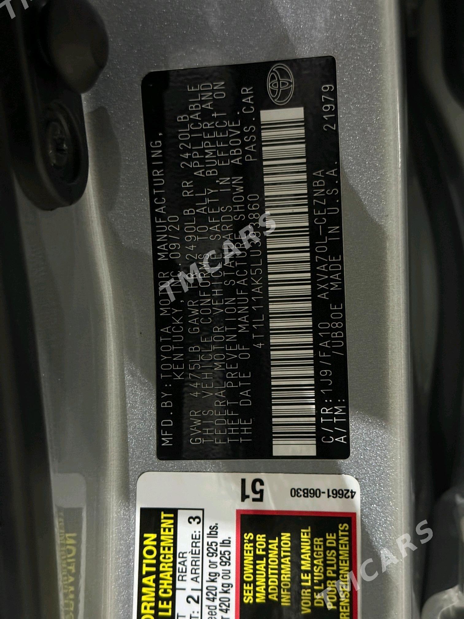 Toyota Camry 2020 - 325 000 TMT - Балканабат - img 3