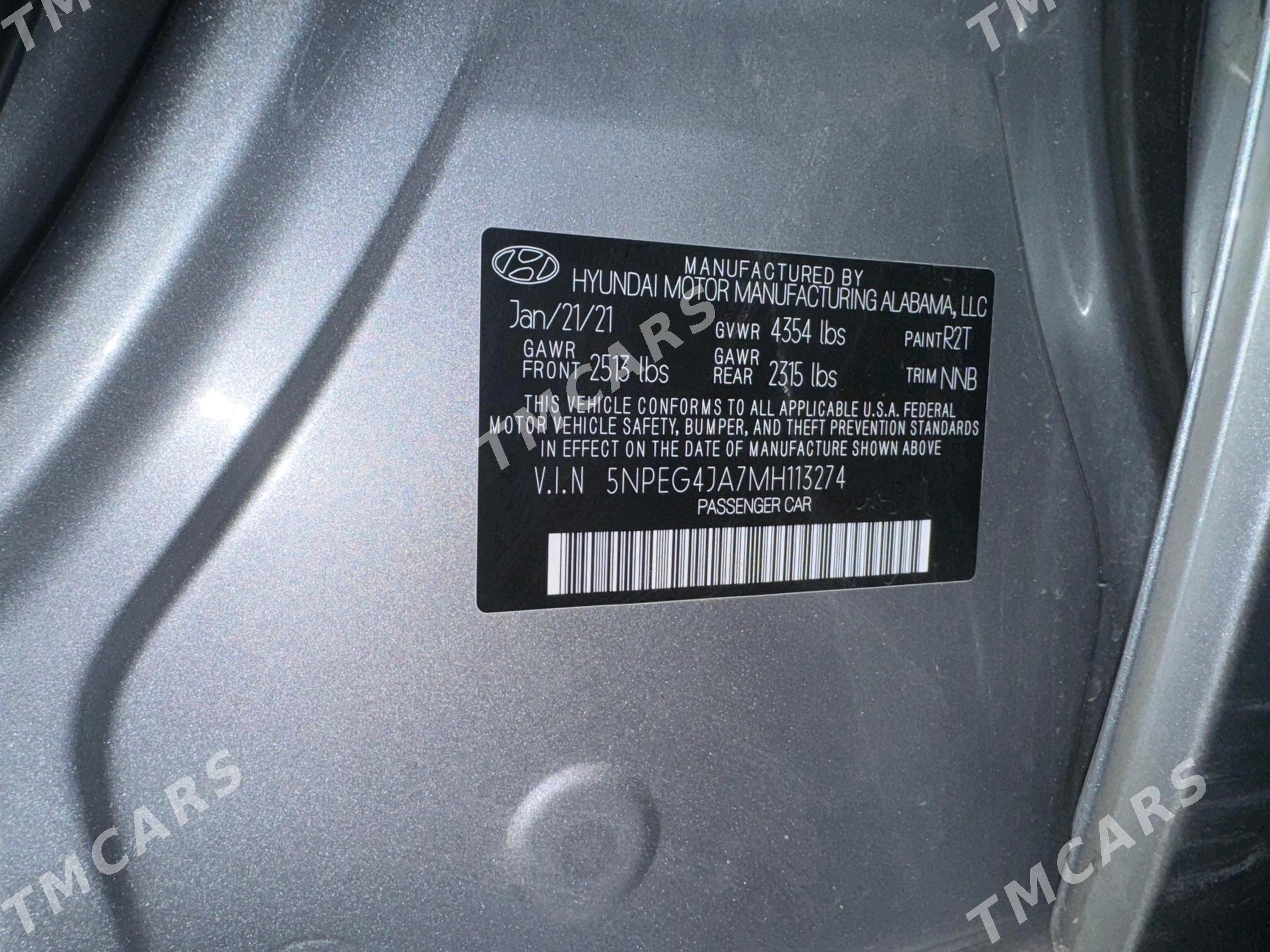 Hyundai Sonata 2021 - 260 000 TMT - Türkmenabat - img 9