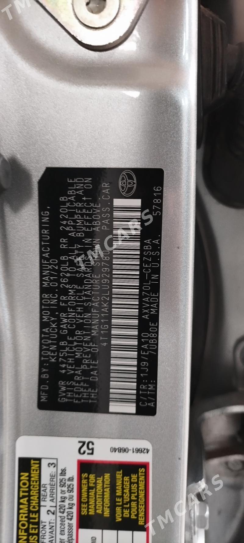 Toyota Camry 2020 - 275 000 TMT - Tejen - img 6