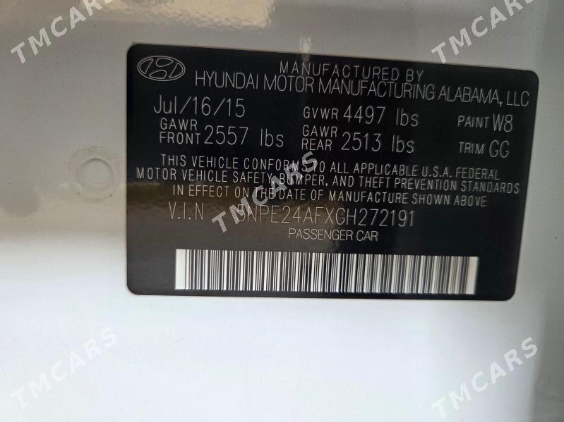 Hyundai Sonata 2015 - 205 000 TMT - Gökdepe - img 9