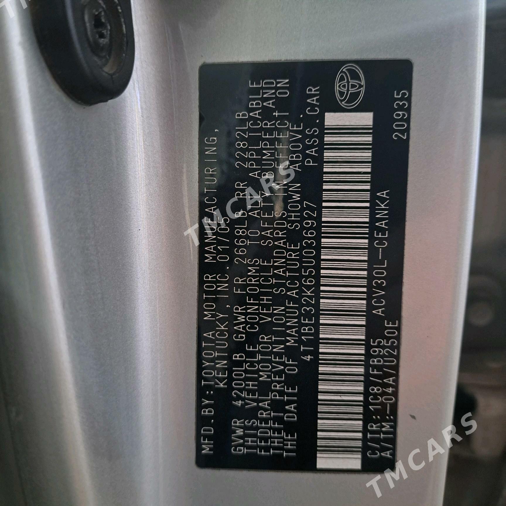 Toyota Camry 2005 - 175 000 TMT - Halaç - img 5