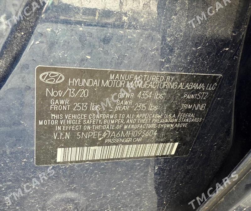 Hyundai Sonata 2021 - 245 000 TMT - Кëши - img 5