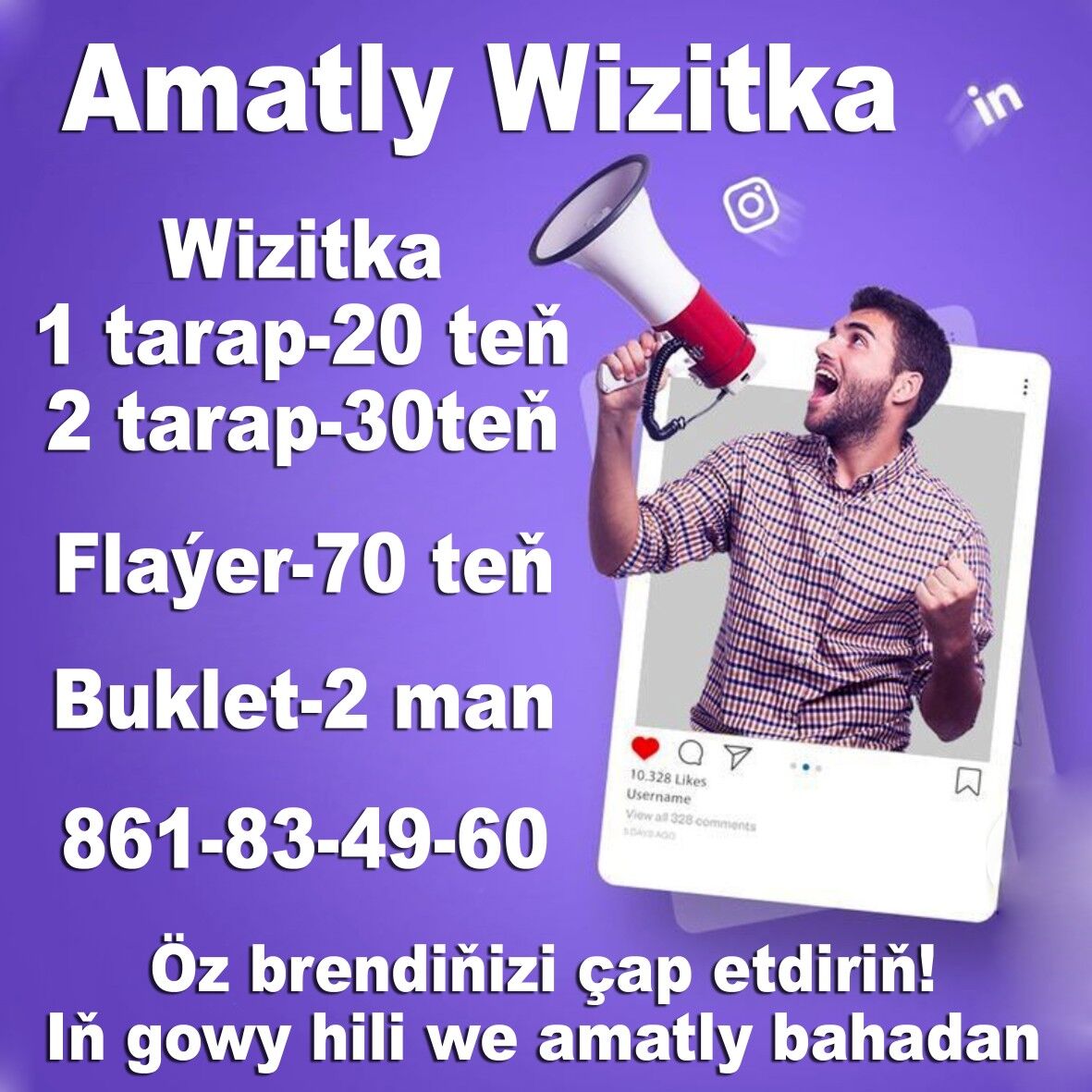 Amatly wizitka, flayer, buklet - Aşgabat - img 11