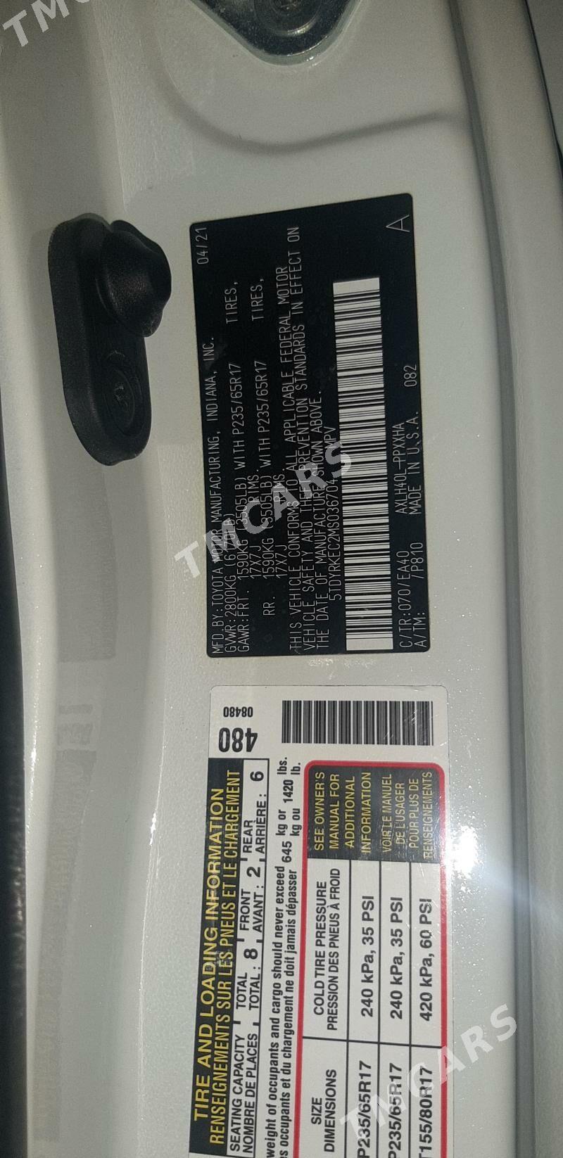 Toyota Sienna 2021 - 530 000 TMT - Ашхабад - img 5