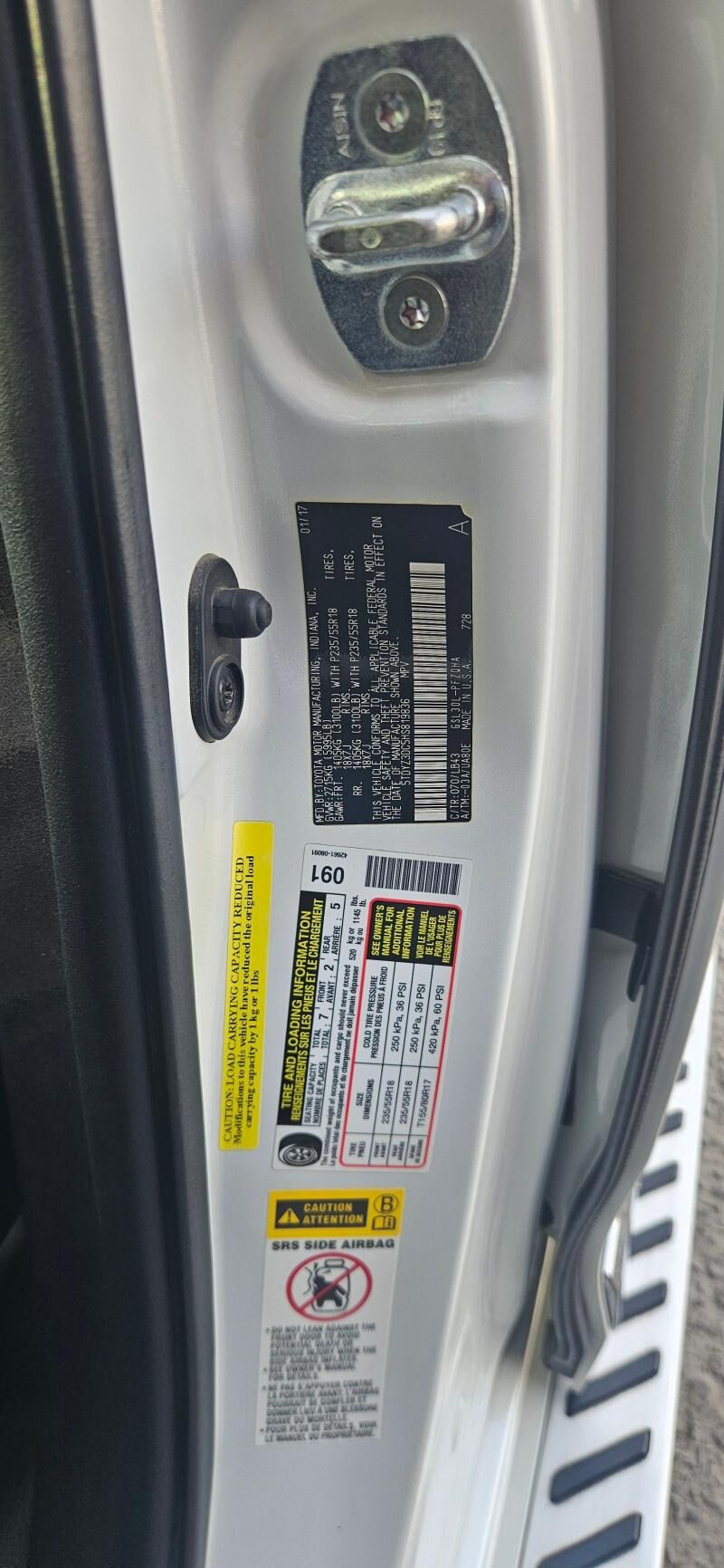 Toyota Sienna 2017 - 500 000 TMT - Анев - img 5