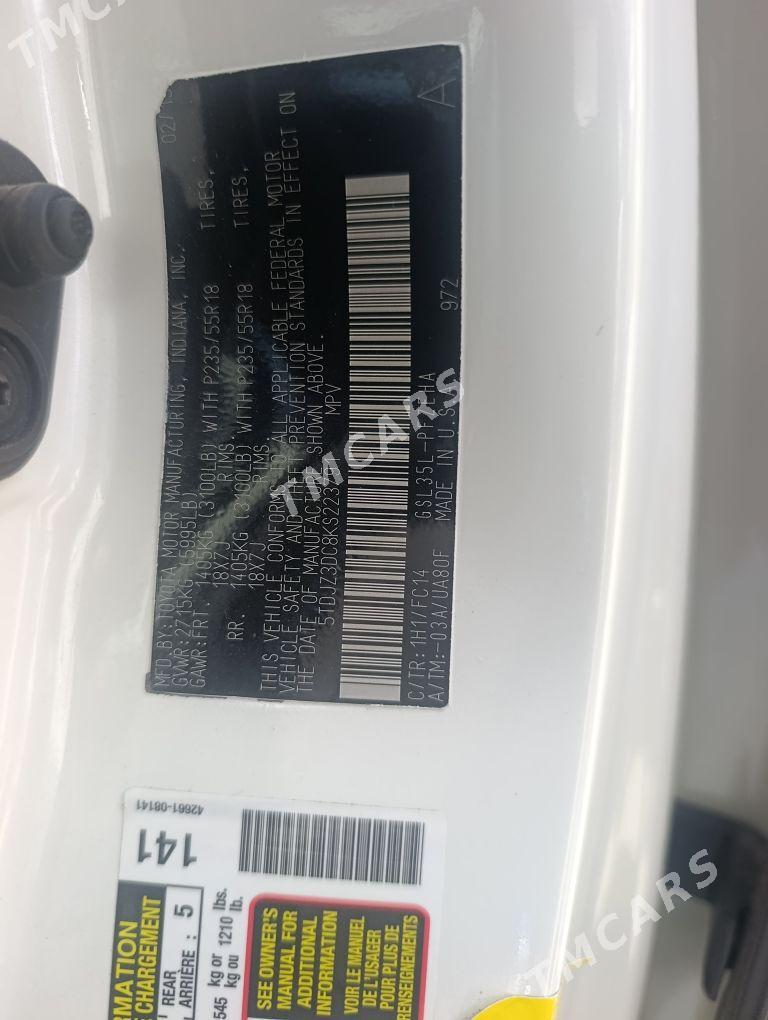 Toyota Sienna 2019 - 399 000 TMT - Ашхабад - img 3