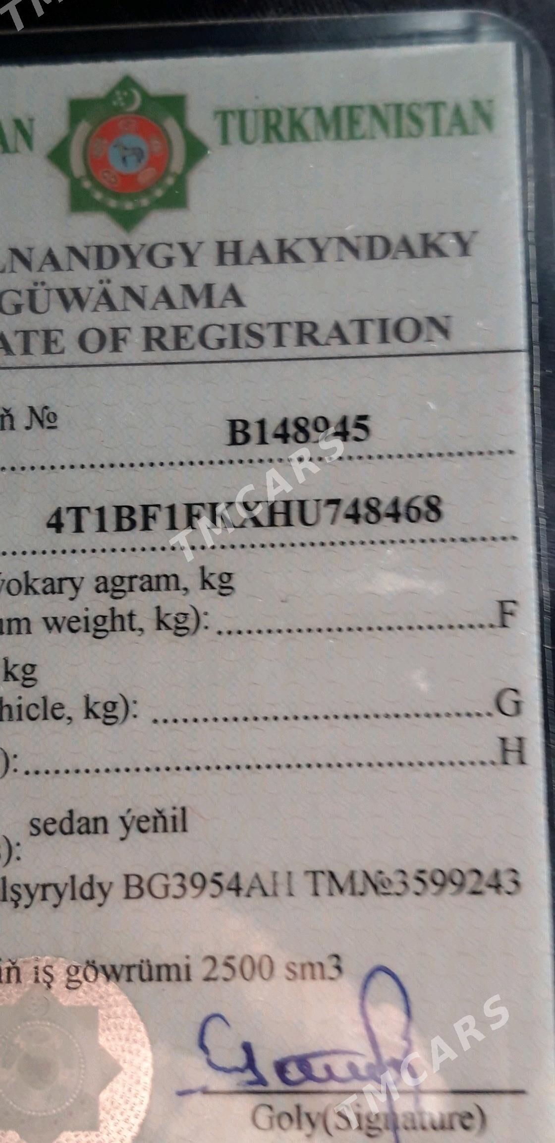 Toyota Camry 2017 - 235 000 TMT - Ýaşlyk - img 3