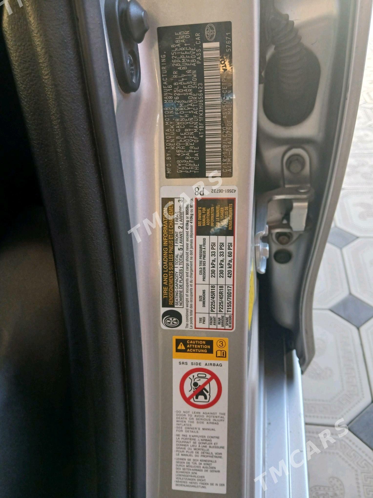 Toyota Camry 2016 - 300 000 TMT - Mary - img 8