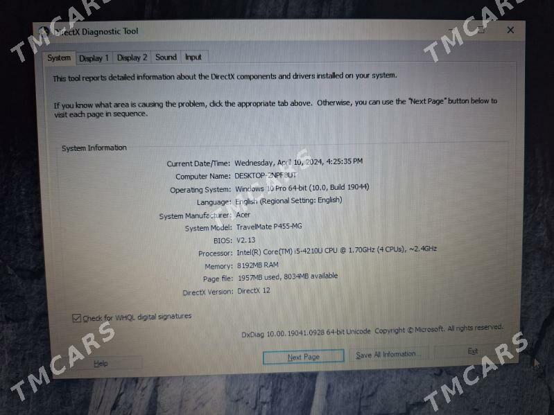 Noutbuk acer i5 - Aşgabat - img 4