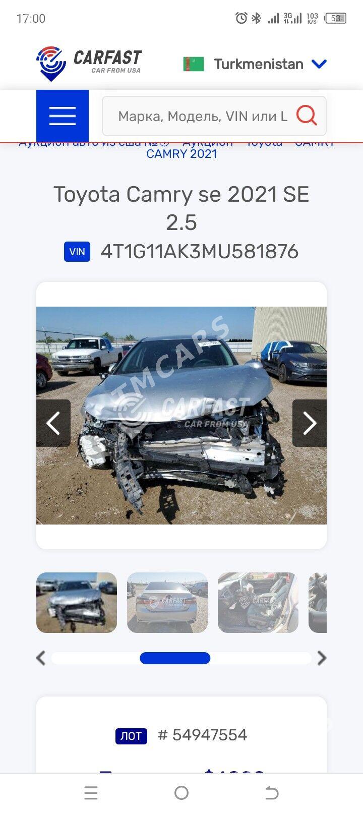 Toyota Camry 2021 - 300 000 TMT - Мары - img 2