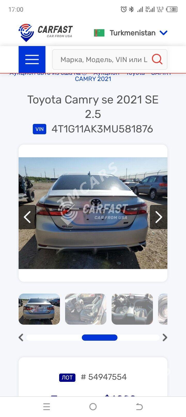 Toyota Camry 2021 - 300 000 TMT - Мары - img 4