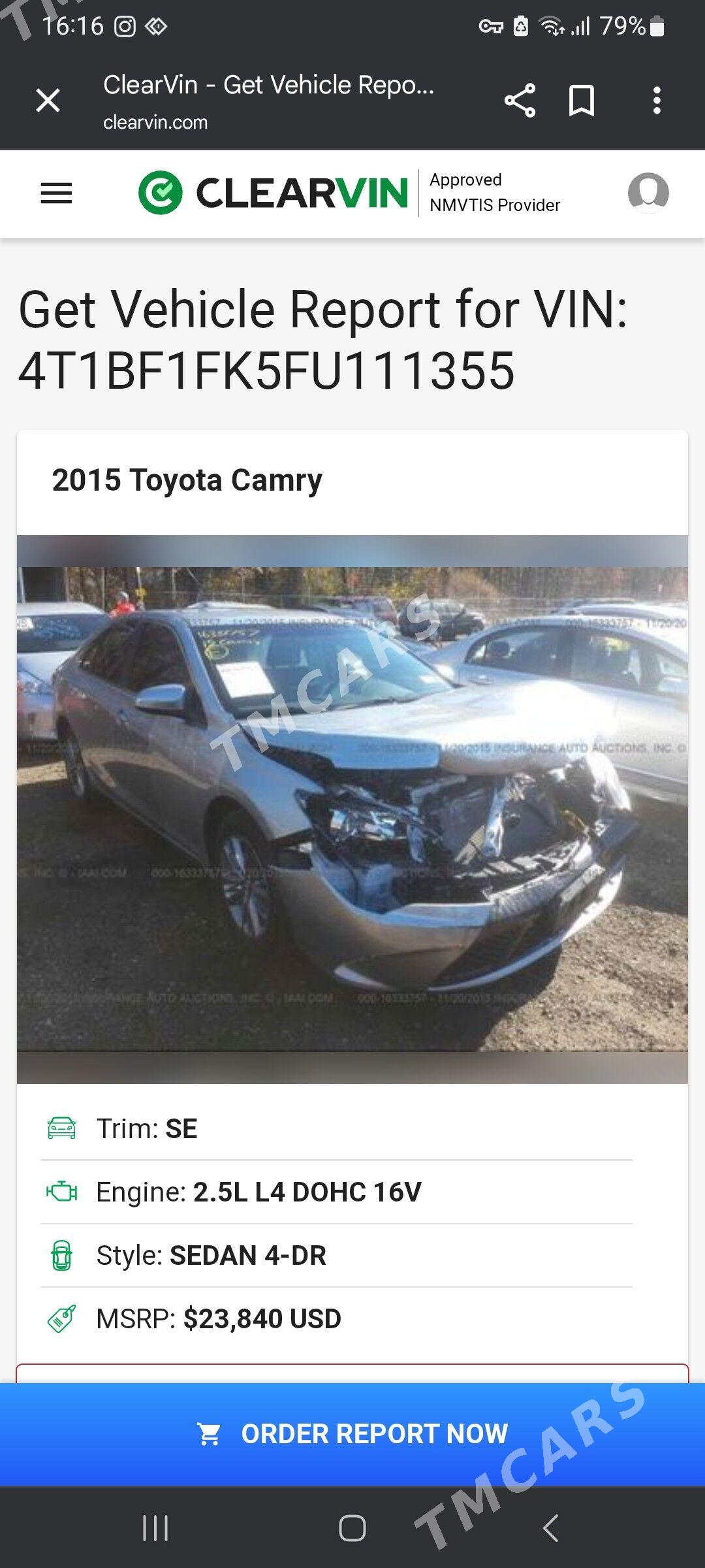 Toyota Camry 2016 - 285 000 TMT - Mary - img 8