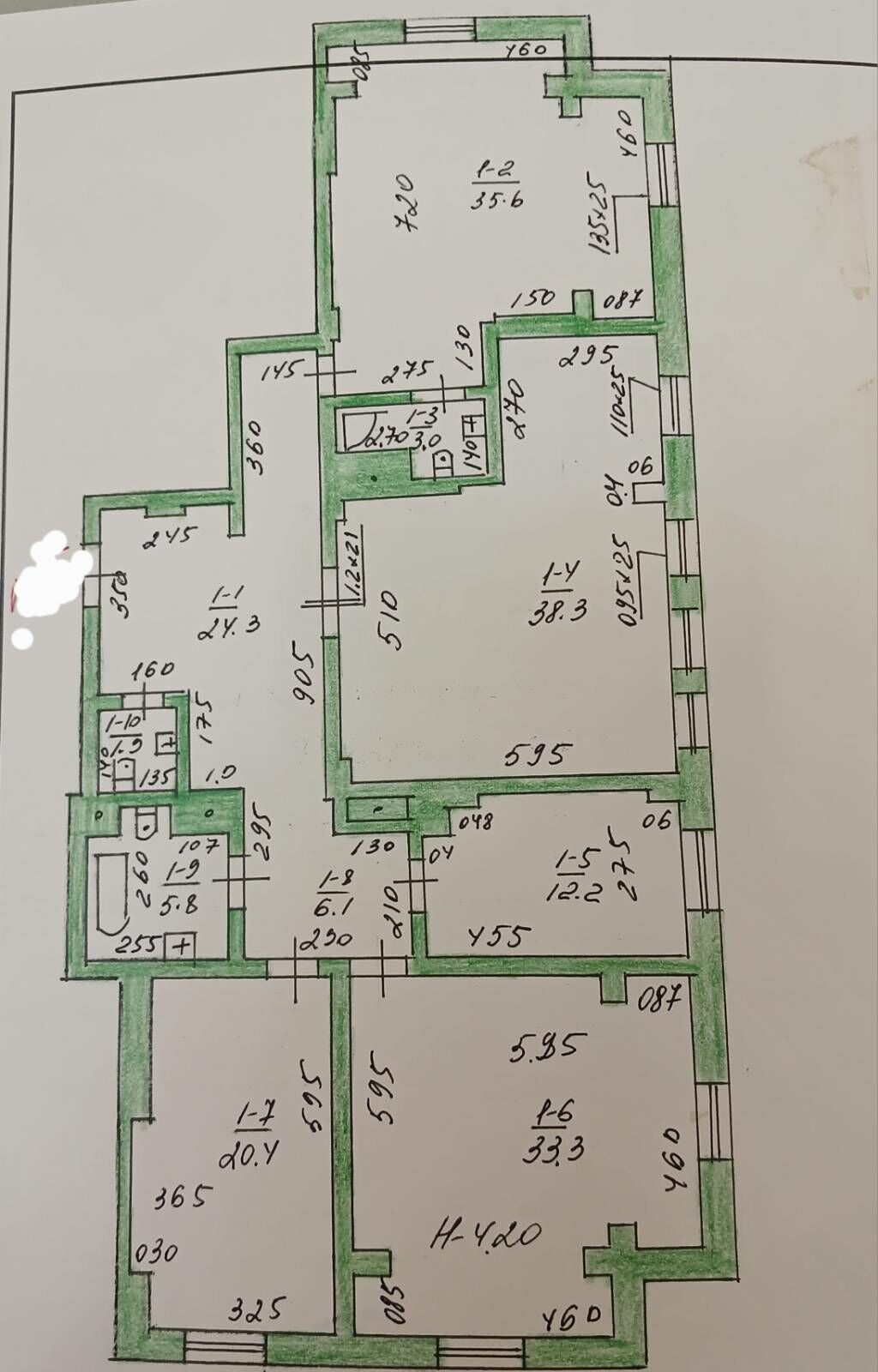 Советская Элитка 4 ком 186м² - Ашхабад - img 2