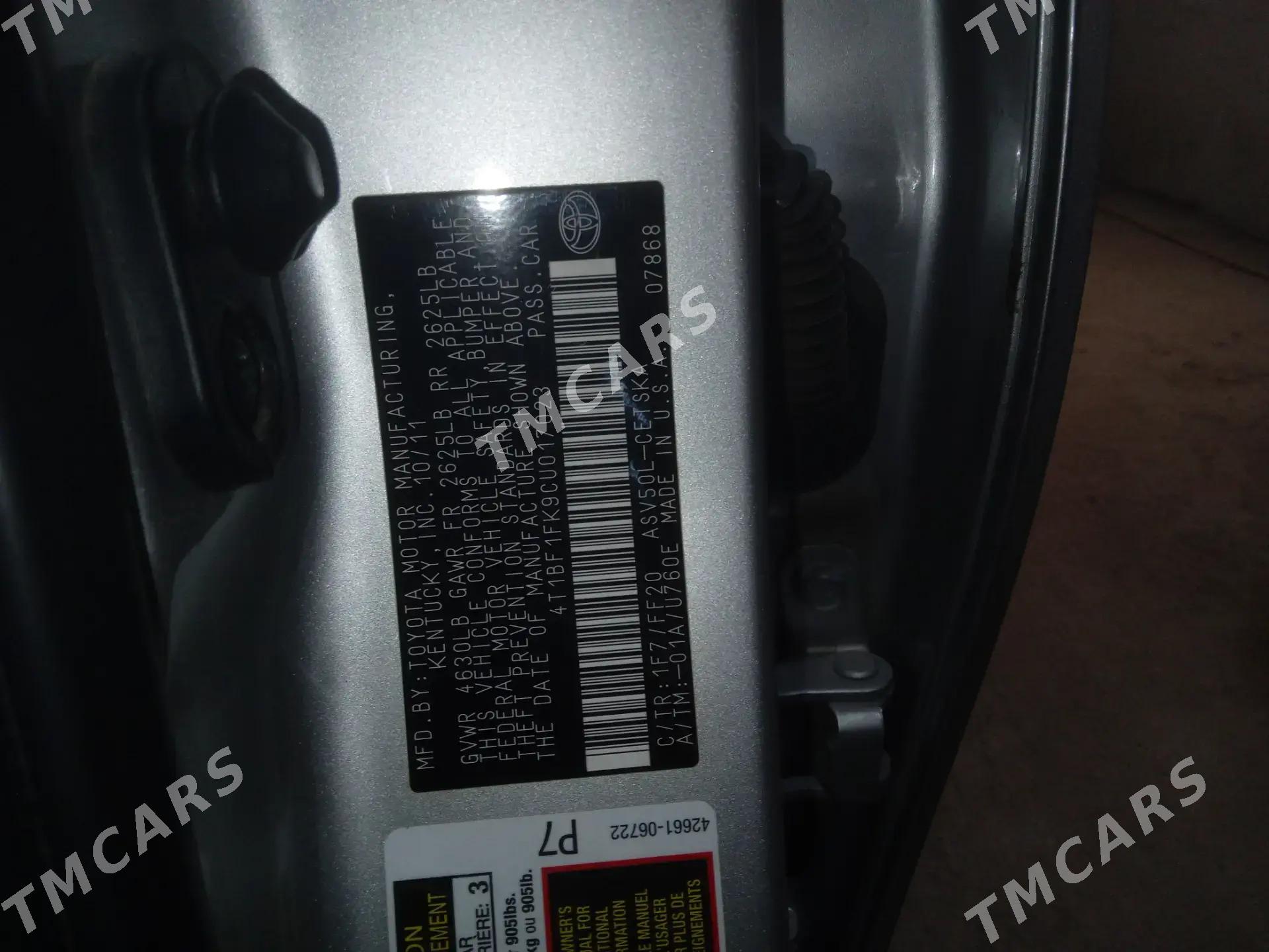Toyota Camry 2012 - 245 000 TMT - Кёнеургенч - img 10
