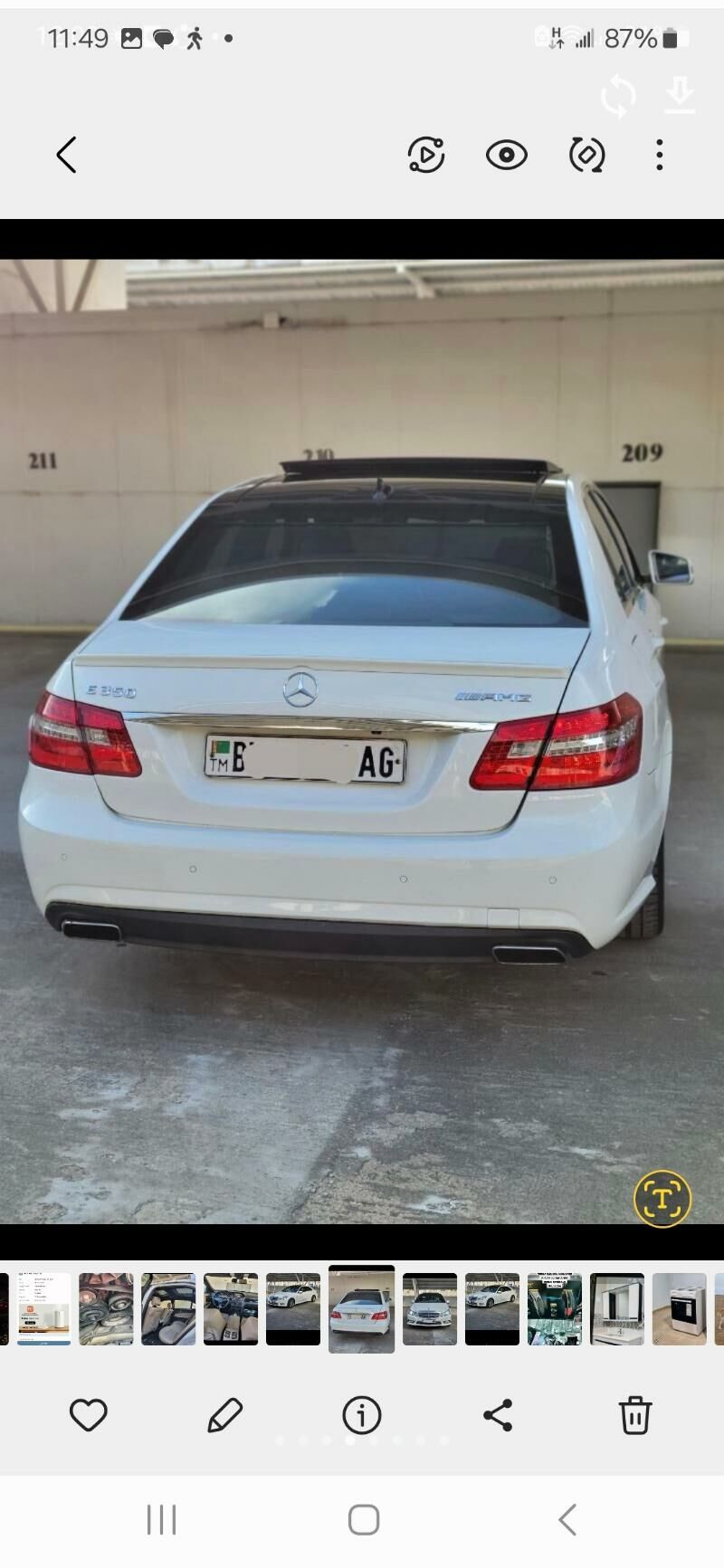 Mercedes-Benz E350 2009 - 300 000 TMT - Ашхабад - img 7