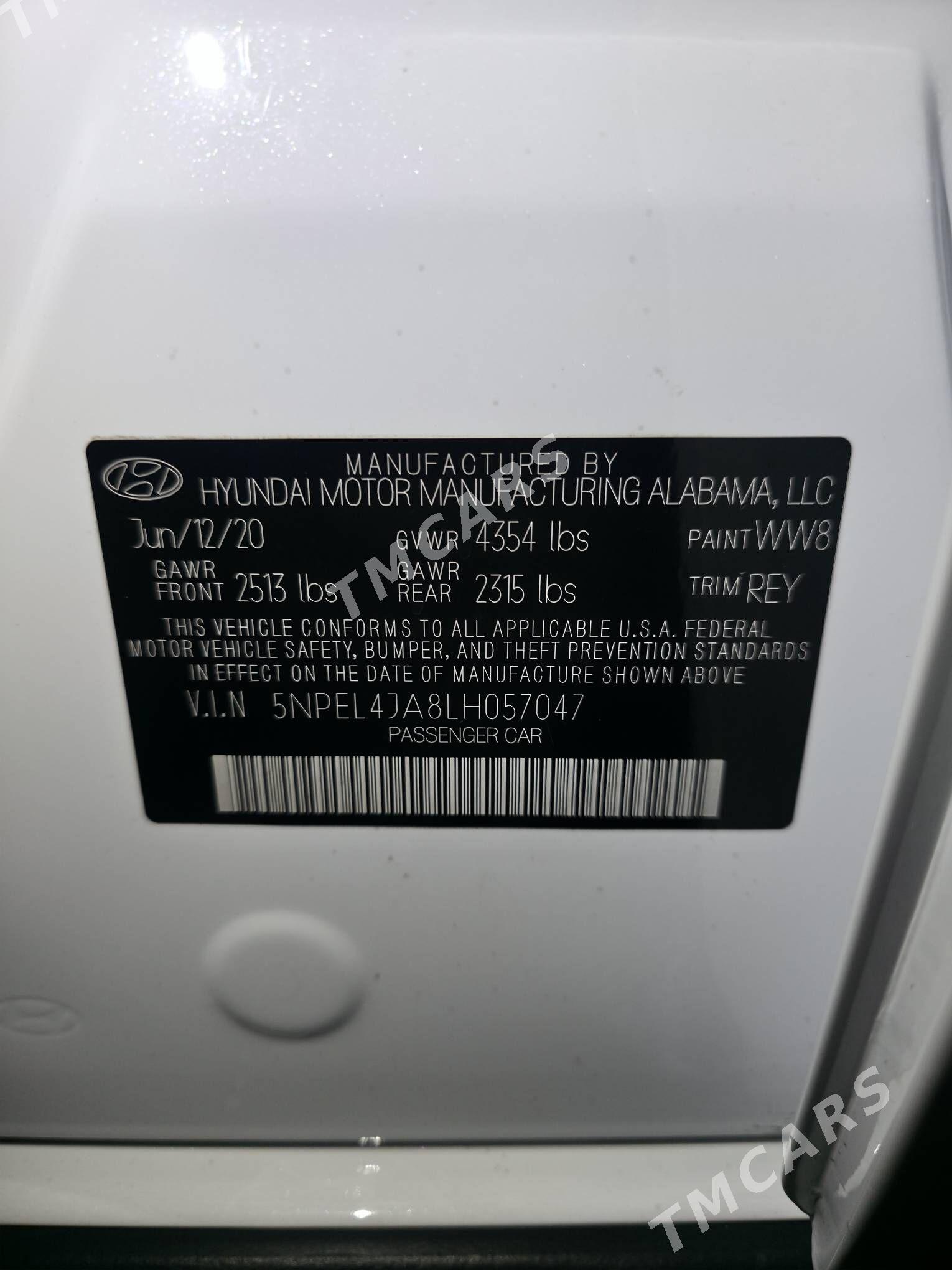 Hyundai Sonata 2020 - 280 000 TMT - Ашхабад - img 10