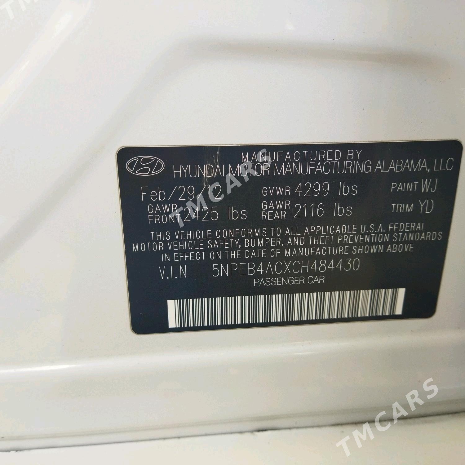 Hyundai Sonata 2012 - 170 000 TMT - Ашхабад - img 5