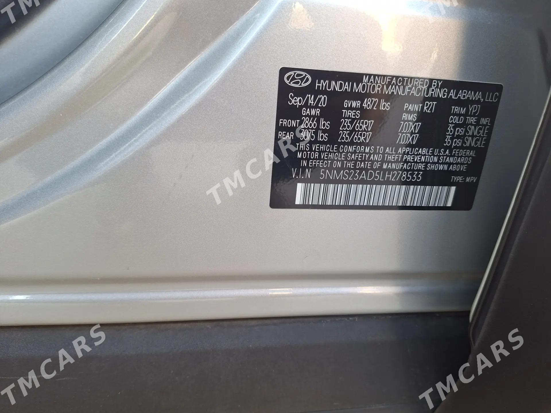 Hyundai Santa Fe 2020 - 295 000 TMT - Aşgabat - img 7