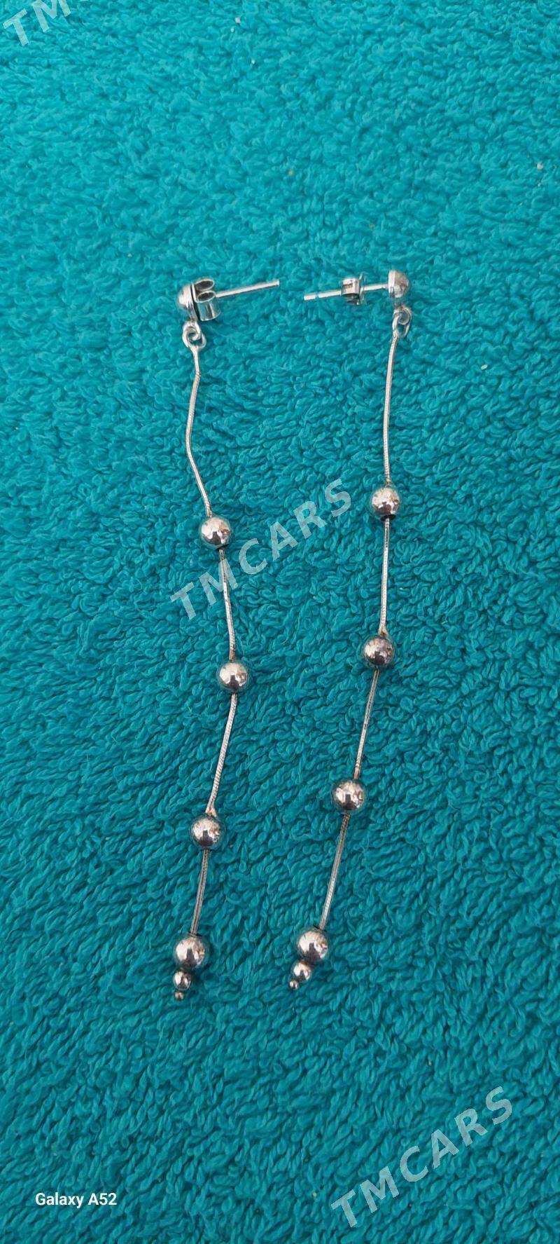 Сережки серебро 925 120 ман - Ашхабад - img 2