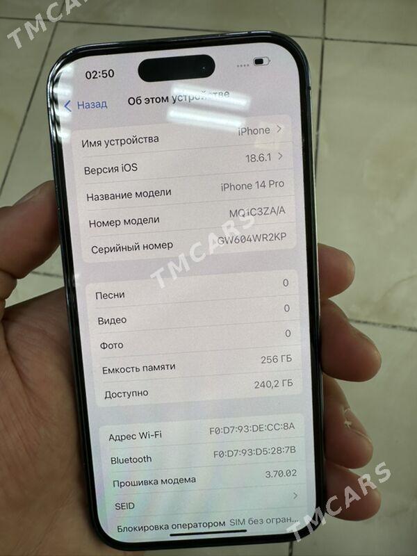 iphone 14 pro 256 gb 2 sim ZAA - Aşgabat - img 7