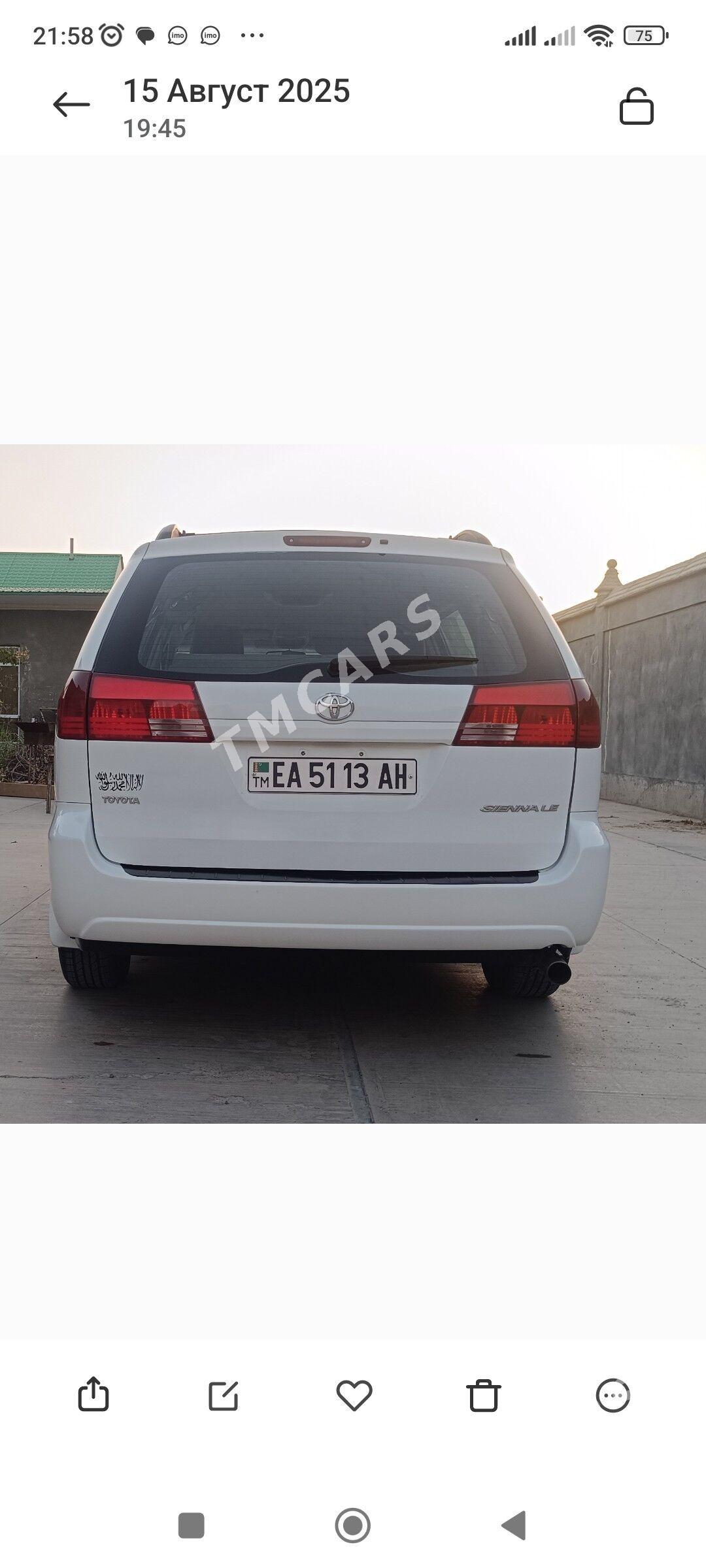 Toyota Sienna 2004 - 205 000 TMT - Ашхабад - img 4