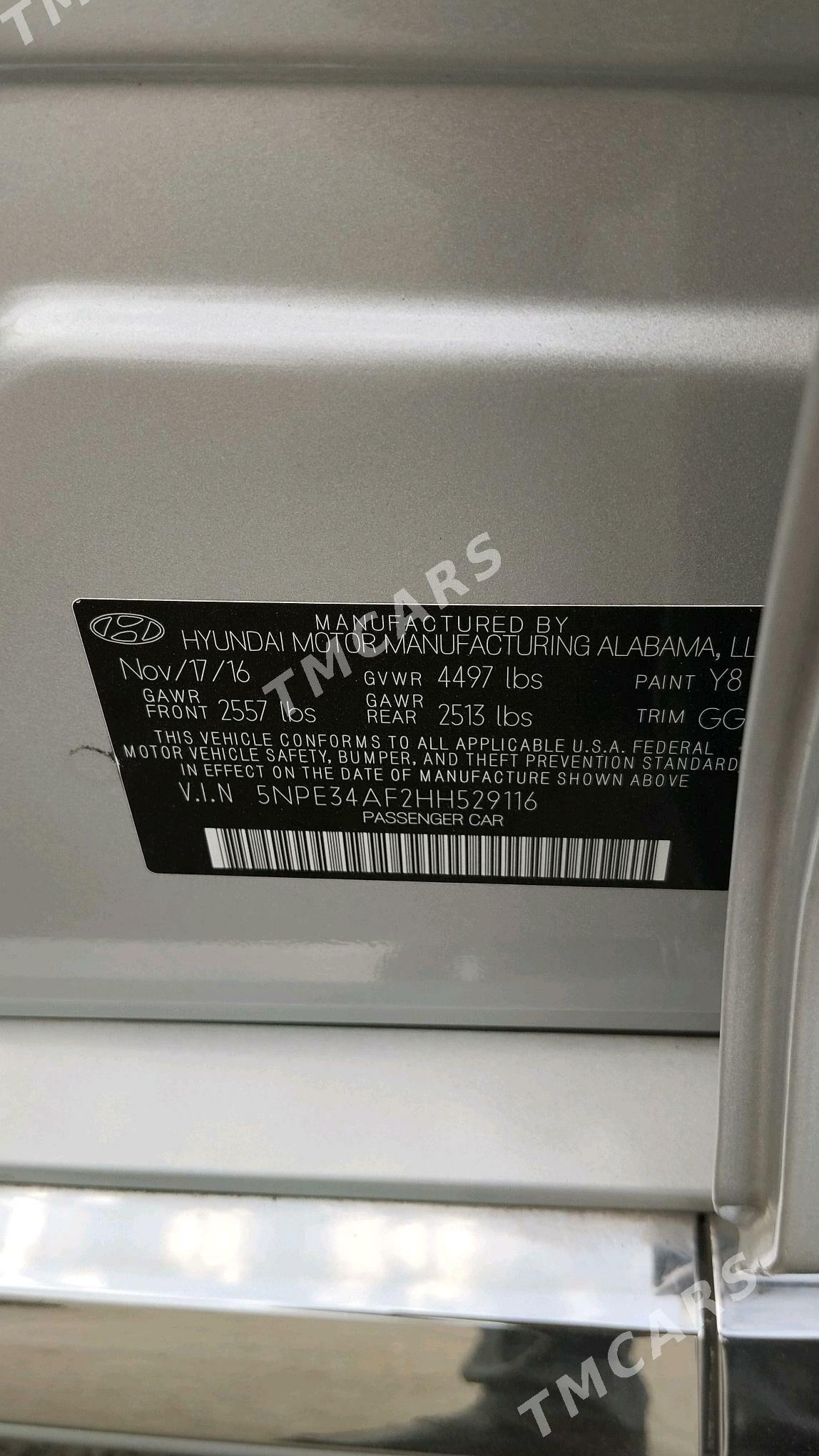 Hyundai Sonata 2016 - 185 000 TMT - Ашхабад - img 8