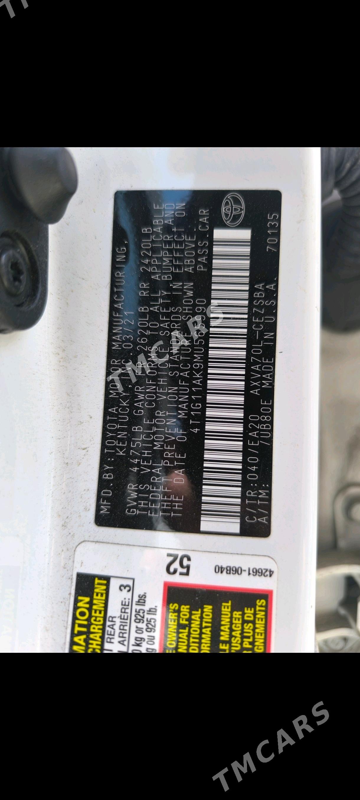 Toyota Camry 2021 - 400 000 TMT - Мары - img 5