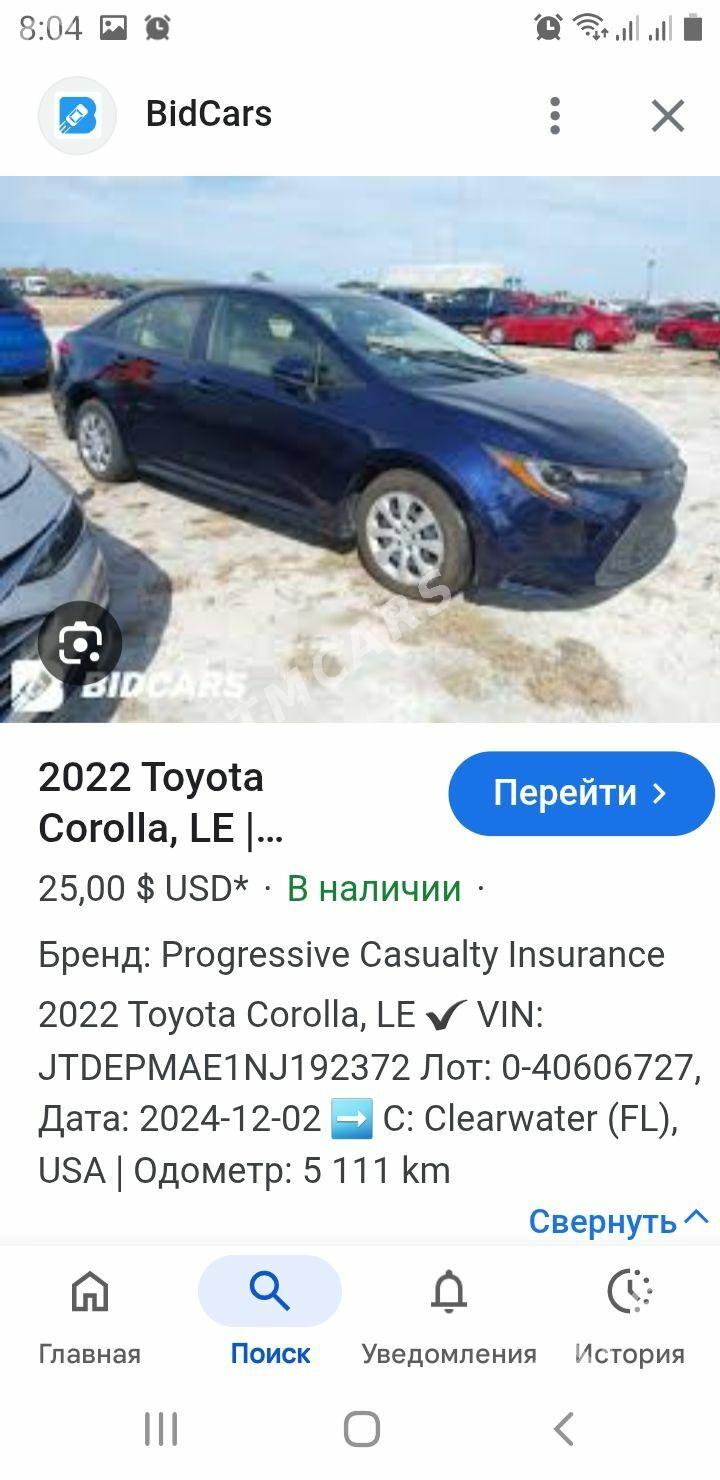 Toyota Corolla 2022 - 280 000 TMT - Туркменабат - img 9