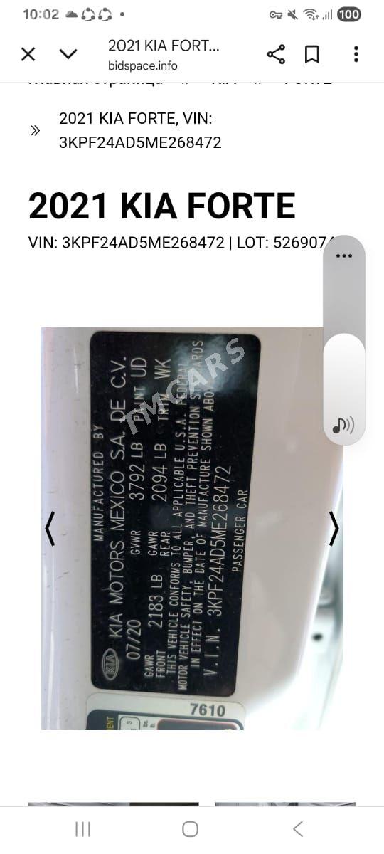 Kia Forte 2021 - 171 000 TMT - Ашхабад - img 4